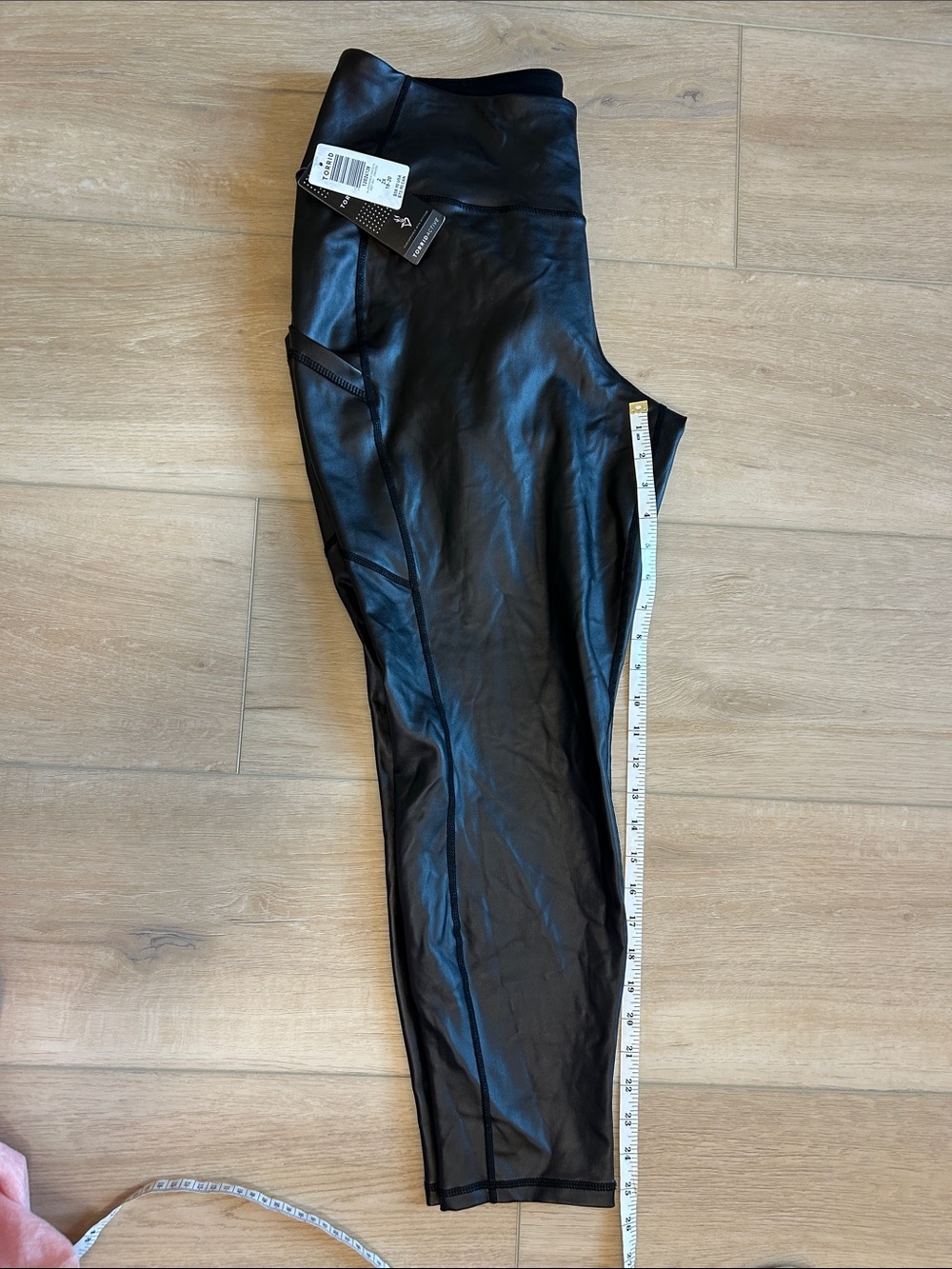 NWT Torrid Black Faux Leather Coated Active Leggings size 2X 18-20 - Picture 14 of 15